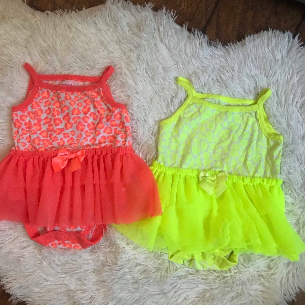 Bundle of 2 Garanimals Tutu Onesies 3-6 M